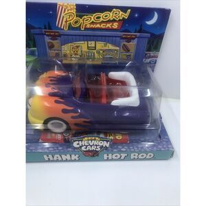 Hank Hot Rod, The Chevron Cars,  Whitewall Tires Flames 2001 Vintage New In Box